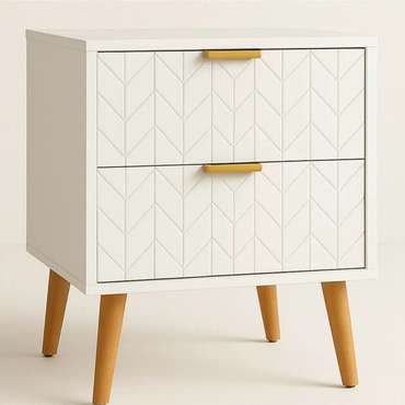 Тумба Line молочного цвета