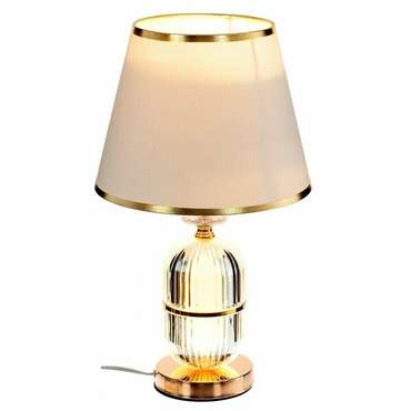 Настольная лампа с основанием золотого цвета