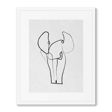 Репродукция картины в раме Elephant