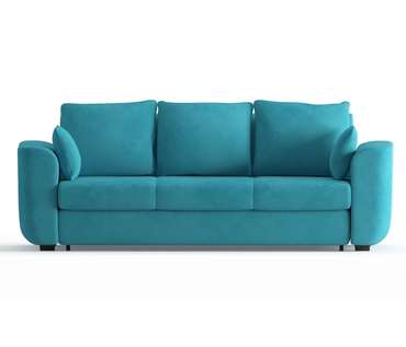 Диван-кровать Салтфорд в обивке из велюра голубого цвета