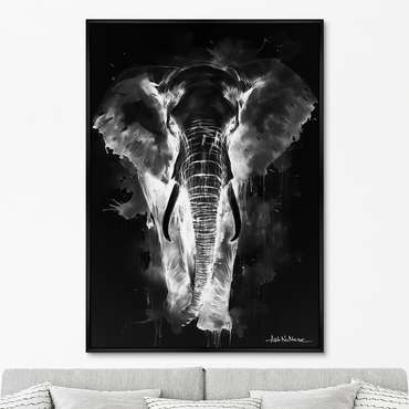 Репродукция картины Walking elephants, in the dark, No 1, 2024г.