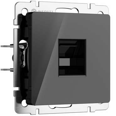 Розетка Ethernet RJ-45 черный акрил W1181048 Встраиваемые механизмы черные акриловые
