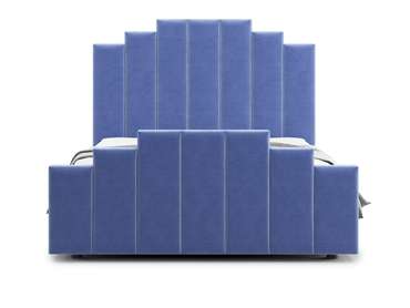 Кровать Velino 160х200 синего цвета с подъемным механизмом
