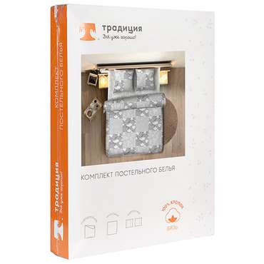 КПБ 'Традиция' дуэт, бязь, 100 % хлопок, пл. 125 гр./кв.м., 'Каролина'