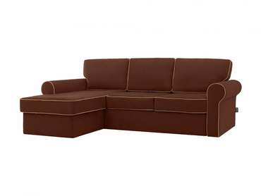 Угловой диван-кровать Murom коричневого цвета