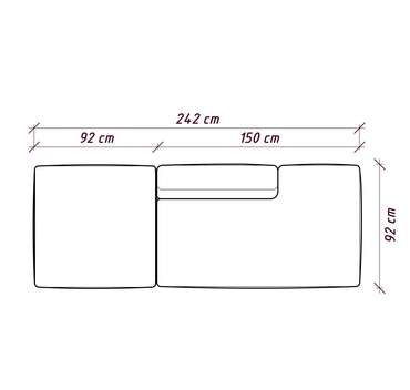 Модульный диван Duo светло-бежевого цвета