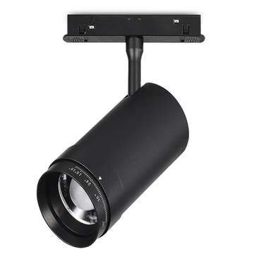 Магнитный трековый светильник ZOOM Черный LED 1*20W 3000K Lm Ra90 10-55° IP20 D60xH170 48VV SKYLINE 48