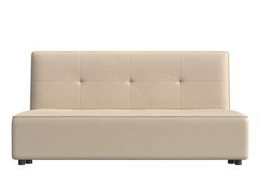 Прямой диван-кровать Зиммер бежевого цвета (экокожа)
