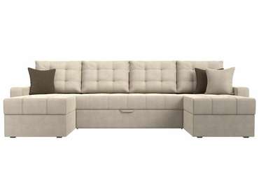 Угловой диван-кровать Ливерпуль бежевого цвета