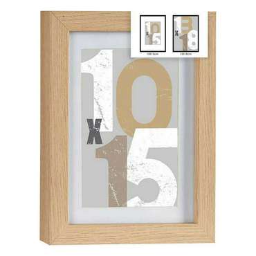 Фоторамка 16 x 21 x 2,5 cm Натуральный Cтекло Деревянный MDF (6 штук)