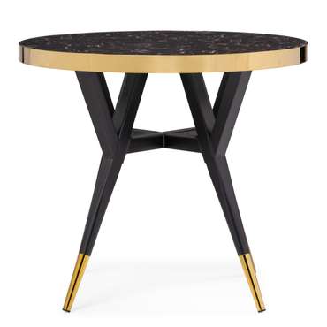 Обеденный стол Selina черно-золотого цвета