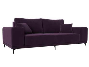 Прямой диван Льюес темно-фиолетового цвета 