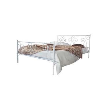 Кованая кровать Лацио 180х200 белого цвета