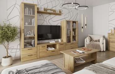 Тумба для TV Doorset бежевого цвета