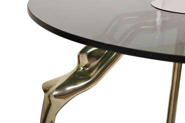 Кофейный столик Нимфа со стеклянной столешницей 
