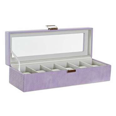 Шкатулка 8424001859894 33 x 11 x 9 cm Стеклянный Лиловый Полиуретан