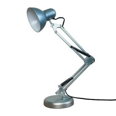 Настольная лампа TLI-221 SILVER E27 (металл, цвет серебро)