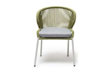 Плетеный стул Милан зелено-серого цвета