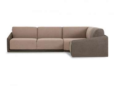 Угловой диван-кровать Toronto Wave бежево-серого цвета
