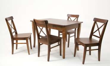 Обеденная группа Моцарт 120 коричневого цвета