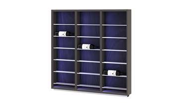 Шкаф-винотека Simple 3-х секционная цвет космос серый