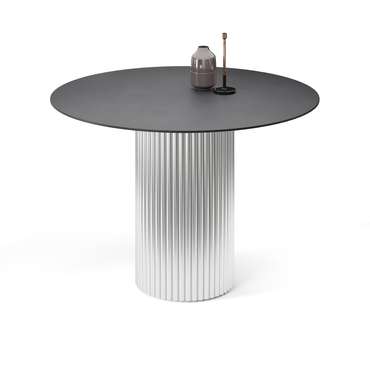 Обеденный стол Фелис M черно-серебряного цвета