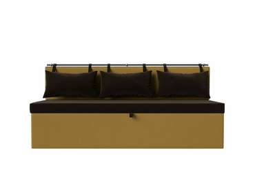 Прямой диван-кровать Метро желто-коричневого цвета