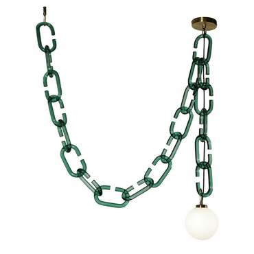 Подвесной светильник Chain зелено-белого цвета