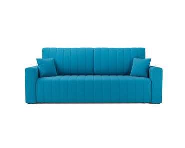 Прямой диван-кровать Лондон светло-синего цвета