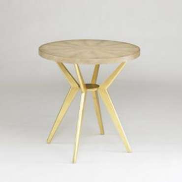 Столик Gramercy Home ODIN ROUND LAMP TABLE / IVORY TOP