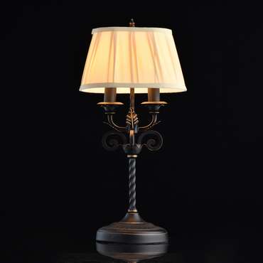 Настольная лампа Виктория с бежевым абажуром