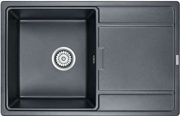 Кухонная мойка прямоугольная Paulmark Flugen 78х50 см цвета черный металлик