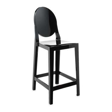 Полубарный стул One More черного цвета