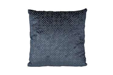 Подушка с вышивкой Геометрия темно-синего цвета