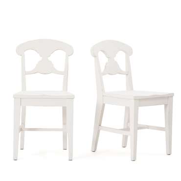 Комплект из двух стульев с эффектом старины Swedish белого цвета