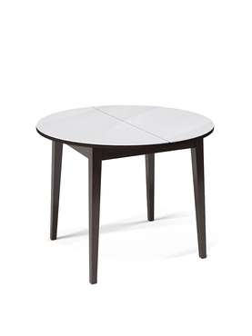 Раздвижной обеденный стол 1000 М бело-коричневого цвета