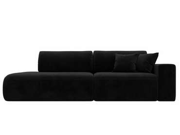 Диван-кровать Лига 036 Модерн черного цвета с правым подлокотником