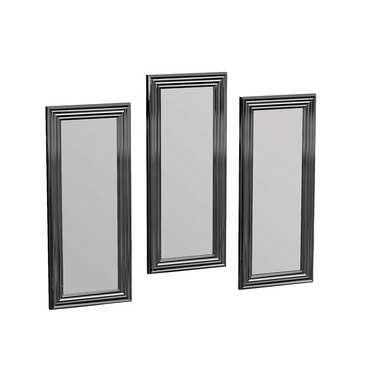 Набор из трех настенных зеркал Decor 30х70 серебристого цвета