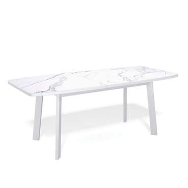 Раздвижной обеденный стол AA140 белого цвета
