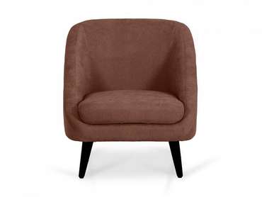Кресло Corsica коричневого цвета с черными ножками