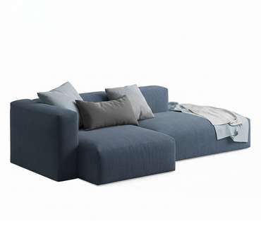 Угловой диван Neo синего цвета