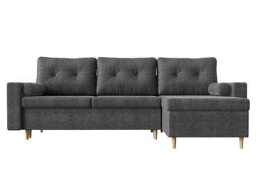 Угловой диван-кровать Белфаст серого цвета  правый угол
