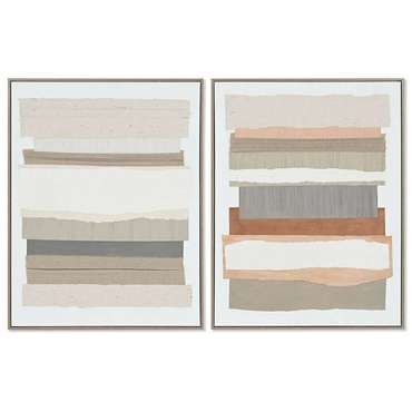 Картина Абстракция город 62,3 x 4,5 x 82,3 cm (2 штук)