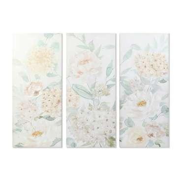 Картина Цветы 55 x 3 x 135 cm Shabby Chic (3 Предметы)