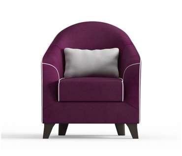 Кресло Бемоль в обивке из велюра фиолетового цвета