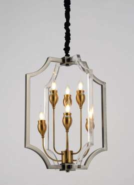 Подвесная люстра Lumina Deco Modesco LDP 8014-3+3 BK+AK