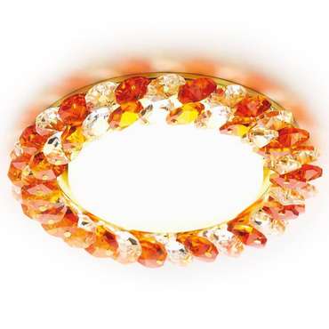 Точечный светильник GX53 Design G206 TI/G (стекло, цвет янтарный)