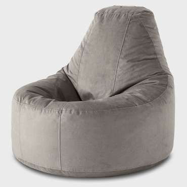 Кресло-пуф Люкс XXХХL-Комфорт серого цвета