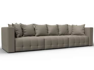 Диван-кровать Лига-052 Лонг бежевого цвета (экокожа)