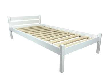 Кровать односпальная Классика сосновая 80х190 белого цвета